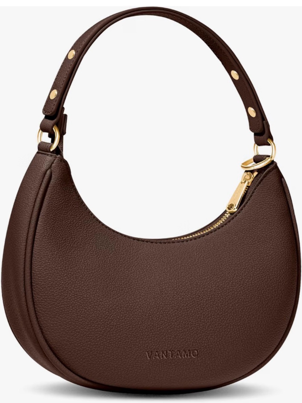 Crescent Shoulder Bag in Dark Brown